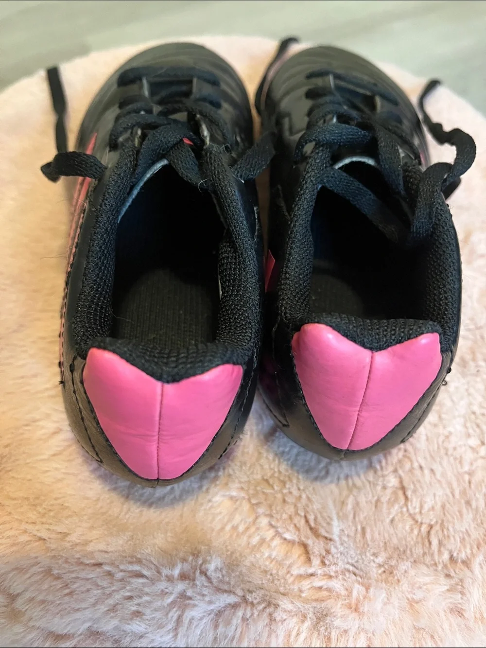 adidas Black Sneakers with Pink Stripes - kids.